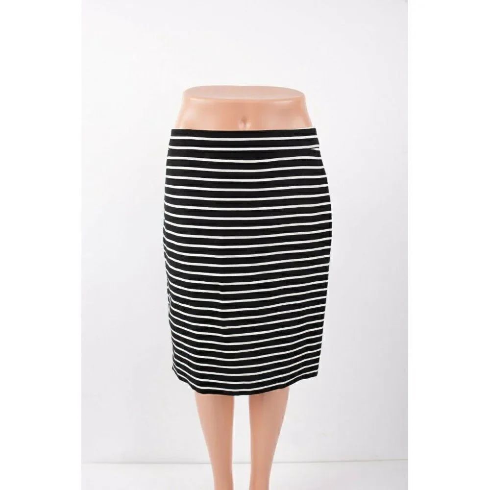 J.Crew Womens The Pencil Skirt Sz 6 Black White
